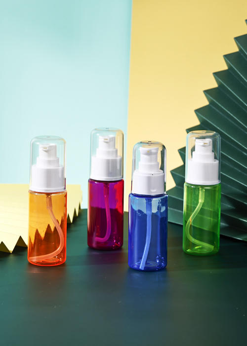 60ml PET Color Clear Cylindrical Lotion Pump Bottle