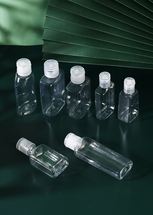 60ml PET flip top oval square bottle flat bottle