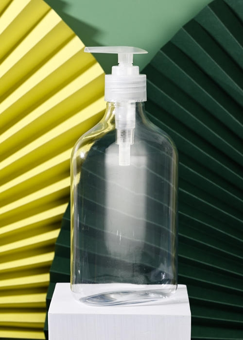 500ml PET Clear Lotion Pump Hand Sanitizer Bottle