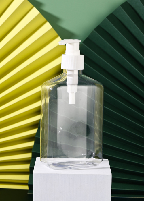 400ml PET Clear Lotion Pump Flat Bottle
