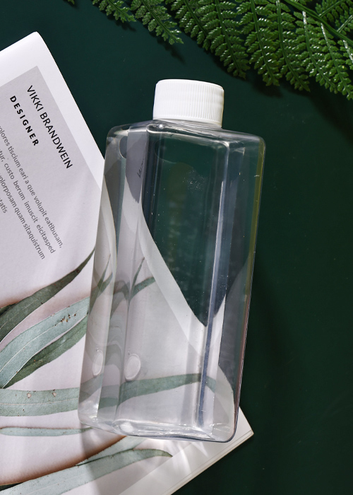 200ml PET transparent square flat bottle