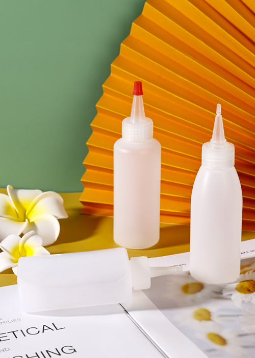120ml PE white sharp mouth bottle gel water bottle hair dye bottle