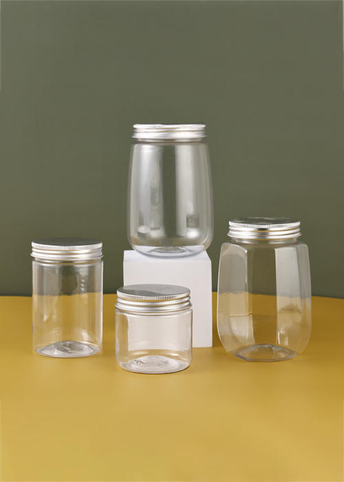 200-350ml PET cylindrical angular jar