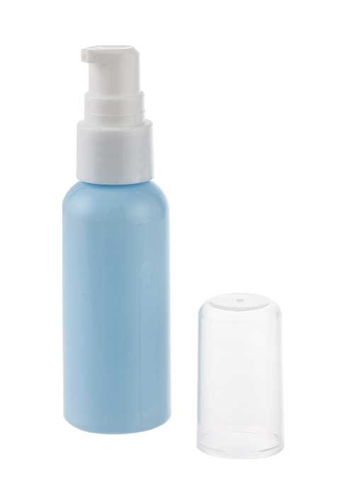 50ml solid color PET lotion pressure pump bottle eyeglass cleaning solution is easy to carry and bottle