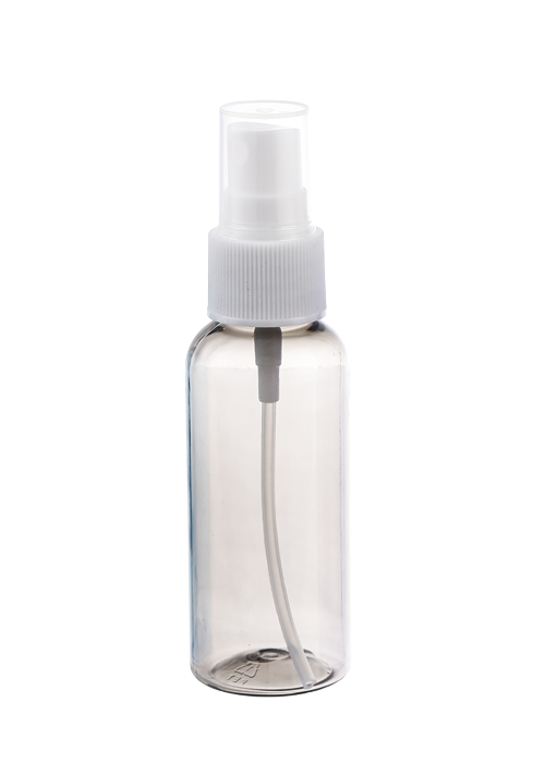 50ml color transparent PET spray round bottle