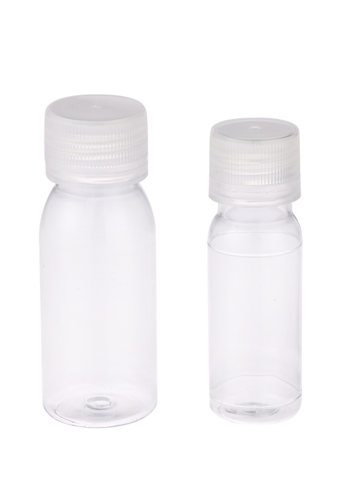25-50ml PET Transparent Disposable Safety Cap Tobacco Bottle
