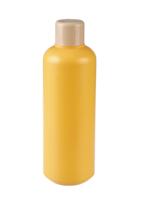 1 liter yellow PE round bottle liquid bottle
