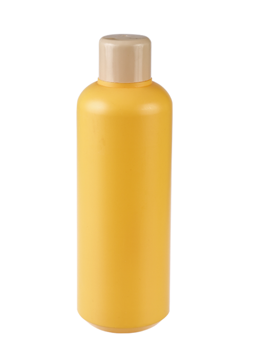 1 liter yellow PE round bottle liquid bottle