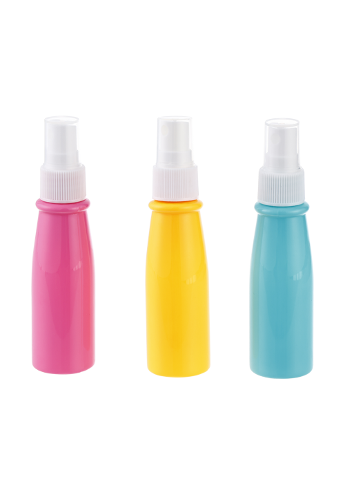 60ml real color PET conical spray bottle alcohol disinfectant bottle