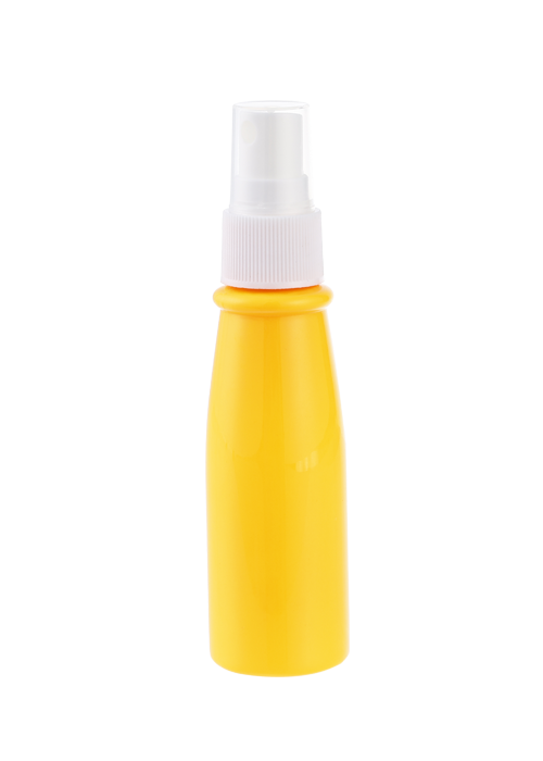 60ml real color PET conical spray bottle alcohol disinfectant bottle