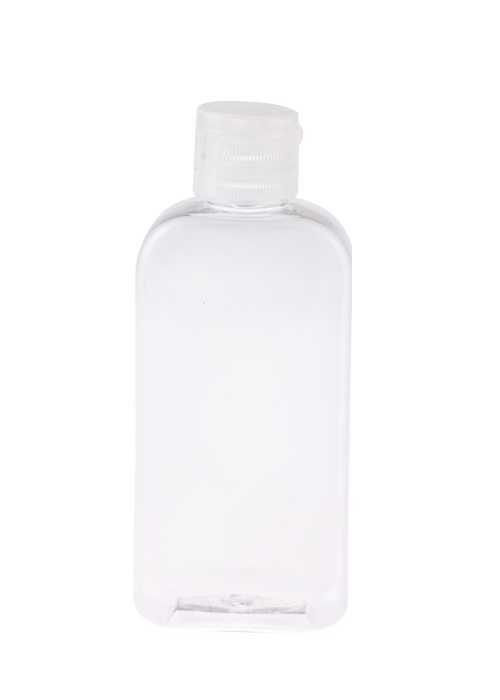 60-100ml PET oval flat gel lotion flip top bottle hand sanitizer bottle