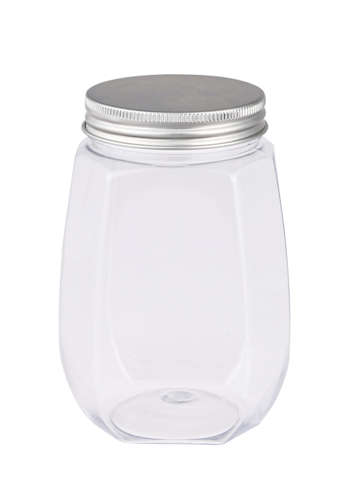 200-400ml PET Aluminum Cap Round Bottle Food Nut Packaging Jar