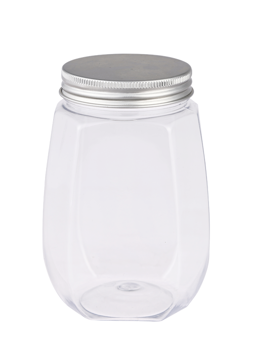 200-400ml PET Aluminum Cap Round Bottle Food Nut Packaging Jar