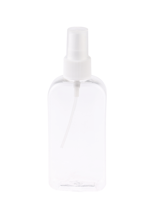 100ml Flat Oval PET Clear Spray Bottle