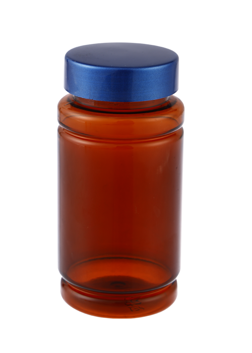 150g PET Bamboo Capsule Bottle Brown Metal Cap Health Product Bottle