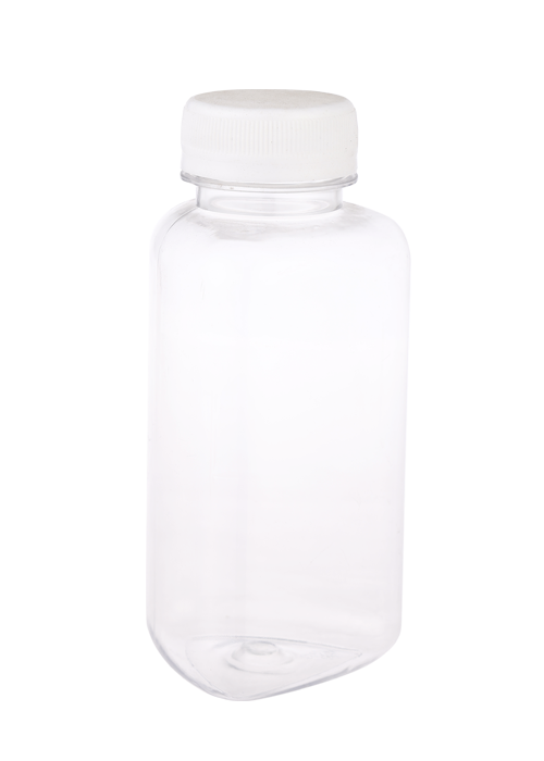 300ml PET transparent triangular bottle