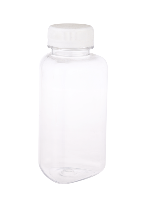300ml PET transparent triangular bottle