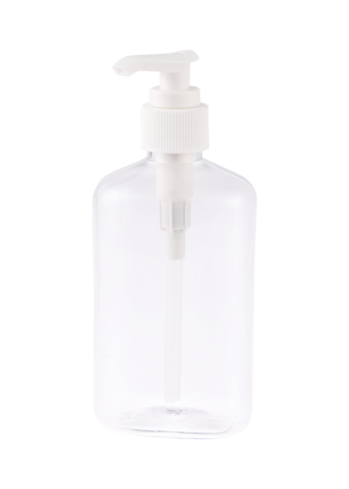 250ml PET transparent oval flat gel lotion pressure pump bottle disinfection hand sanitizer bottle