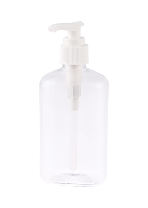 250ml PET transparent oval flat gel lotion pressure pump bottle disinfection hand sanitizer bottle